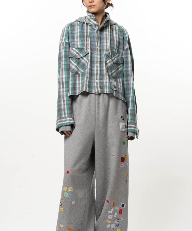 Hoodie Combine Checkered Shirt