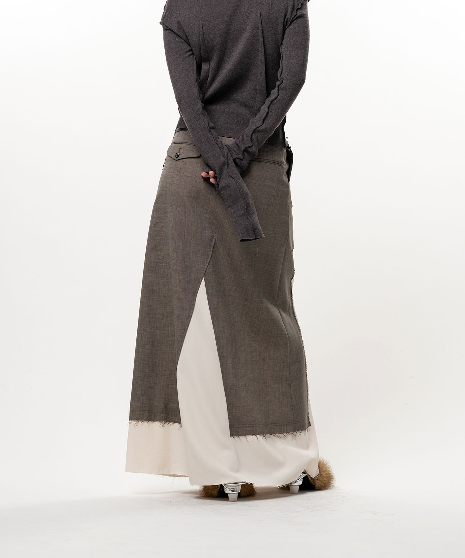Wool Pants Combined Skirt