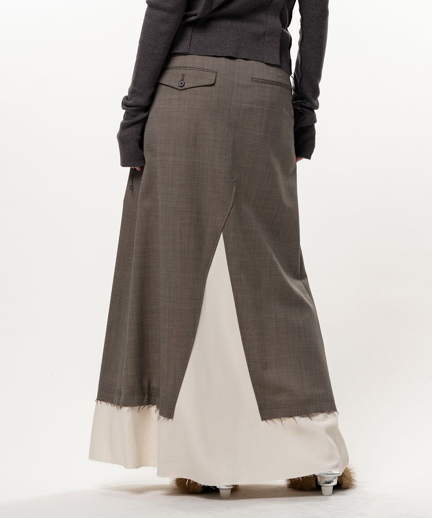 Wool Pants Combined Skirt