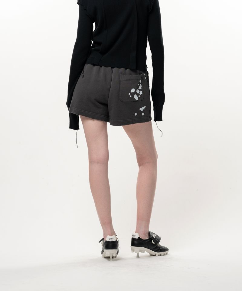 Kids Silhouette Sticker Printed Short Sweat Pants