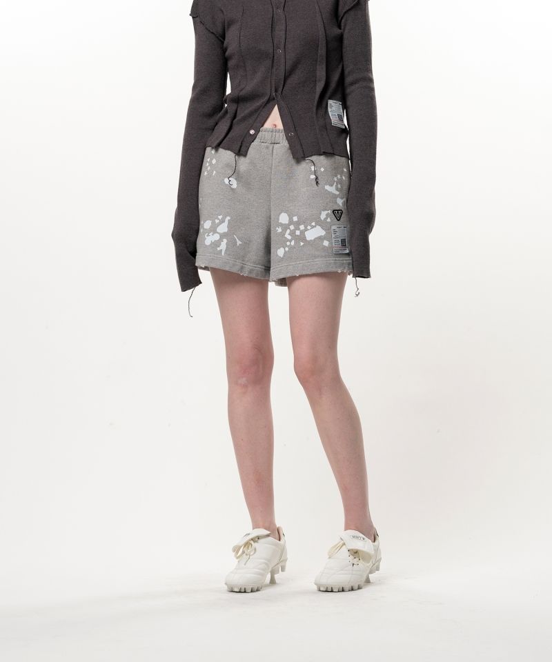 Kids Silhouette Sticker Printed Short Sweat Pants