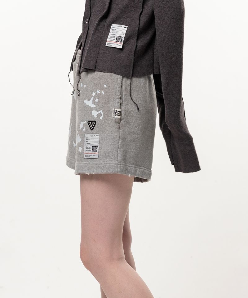 Kids Silhouette Sticker Printed Short Sweat Pants