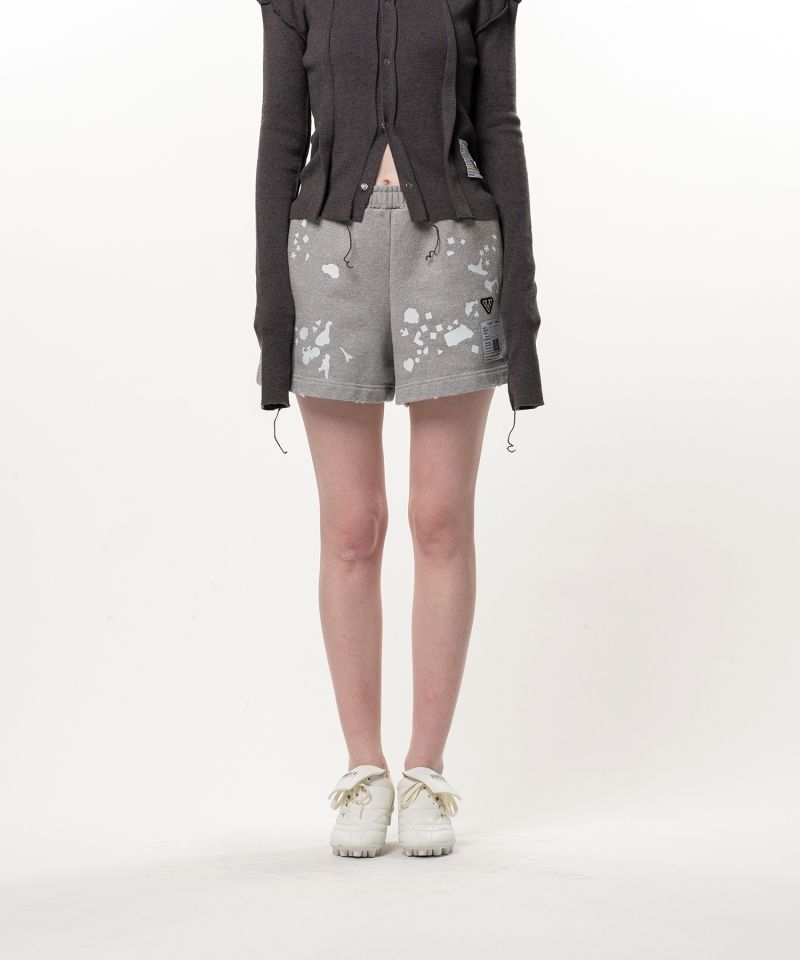 Kids Silhouette Sticker Printed Short Sweat Pants