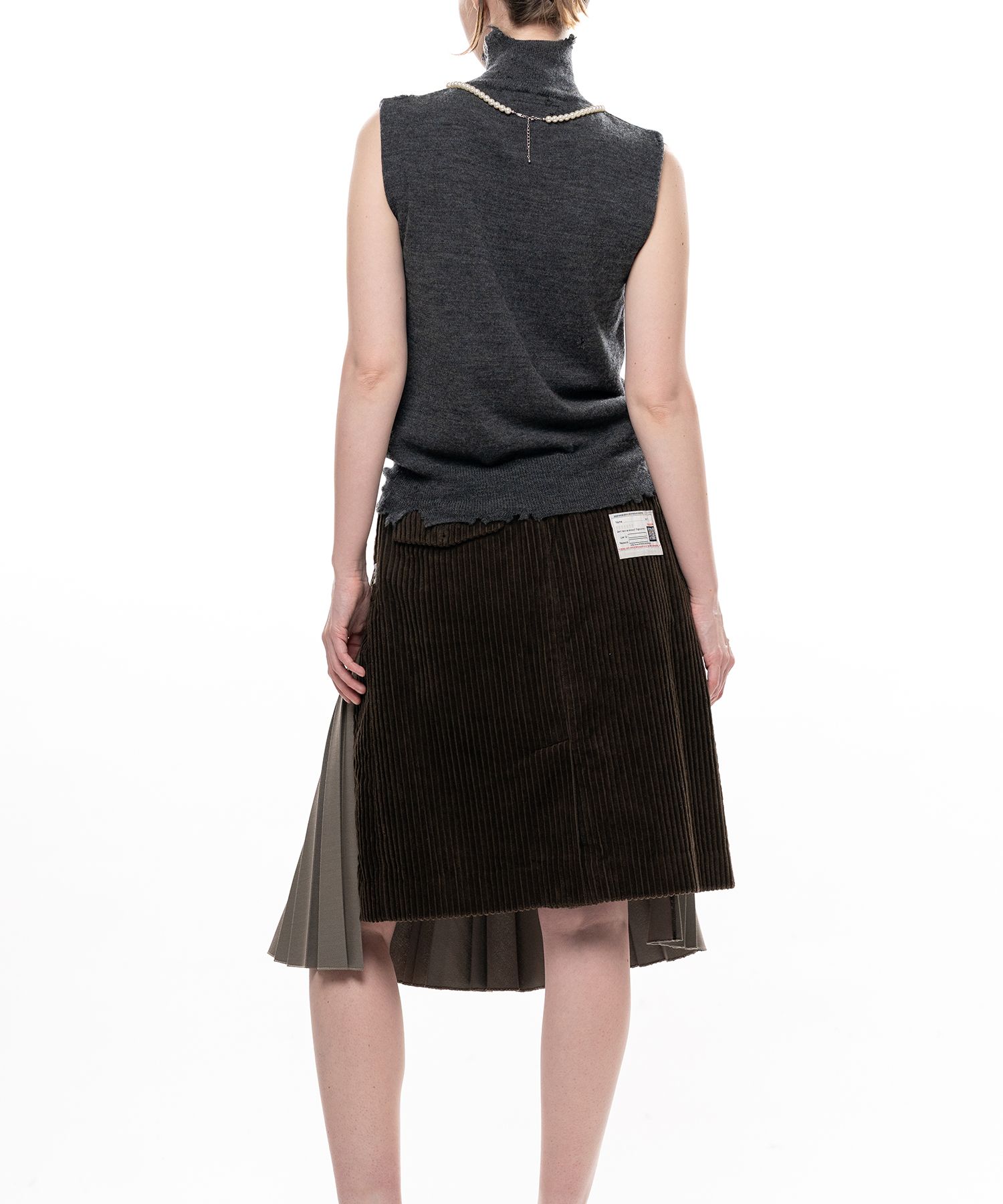 Pearl Distressed Sleeveless Knit Sweater