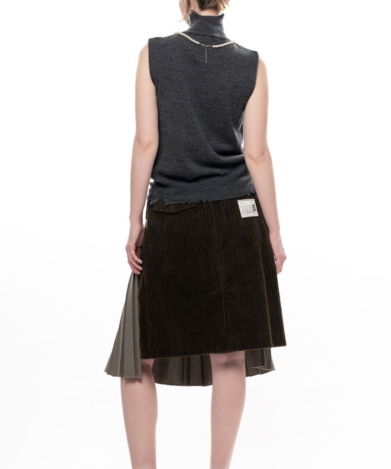 Pearl Distressed Sleeveless Knit Sweater