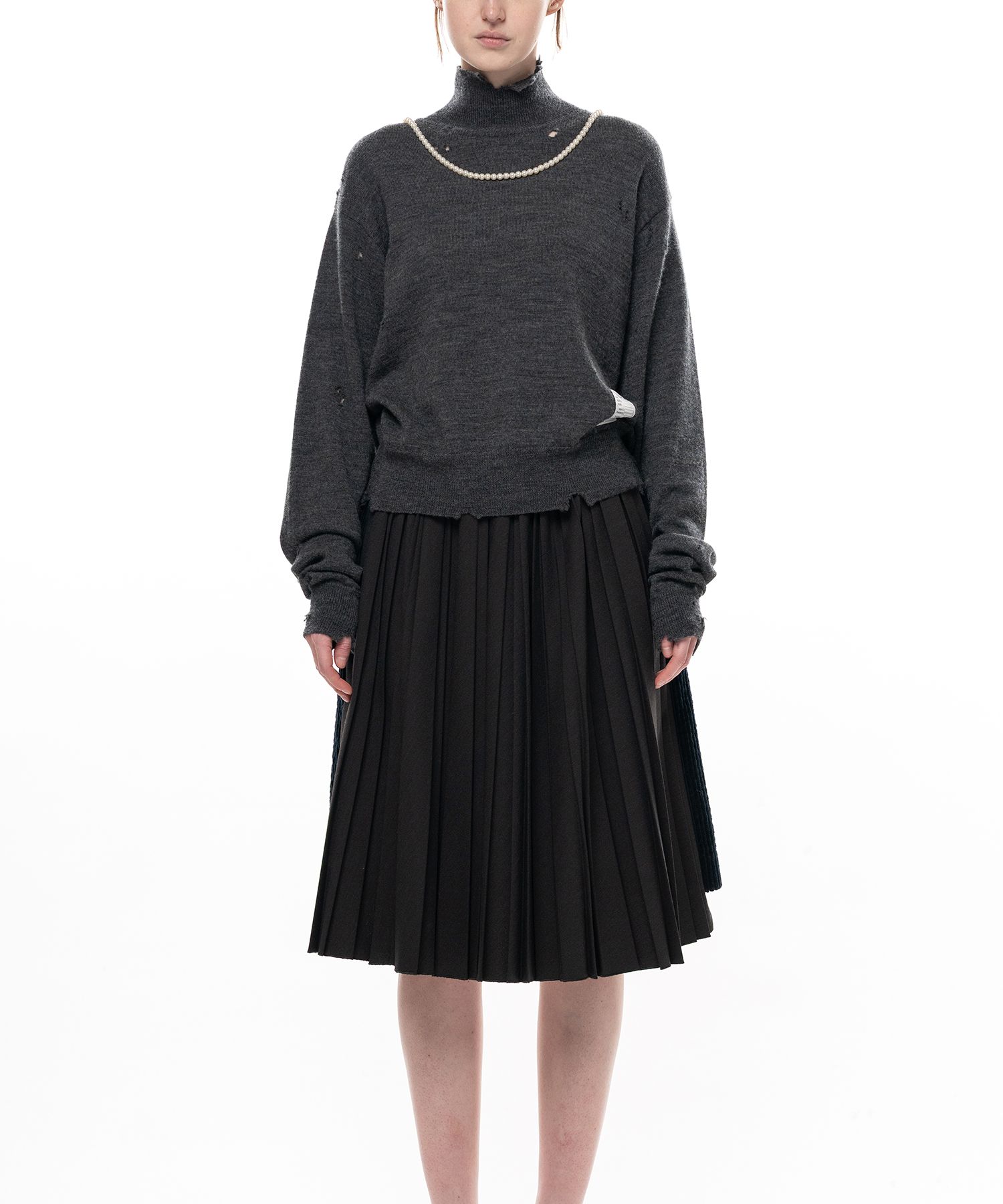 Pearl Distressed Knit Sweater