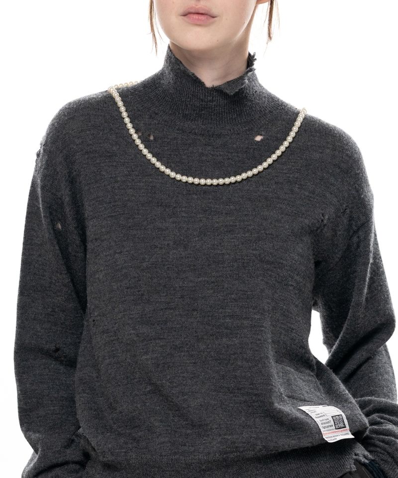 Pearl Distressed Knit Sweater
