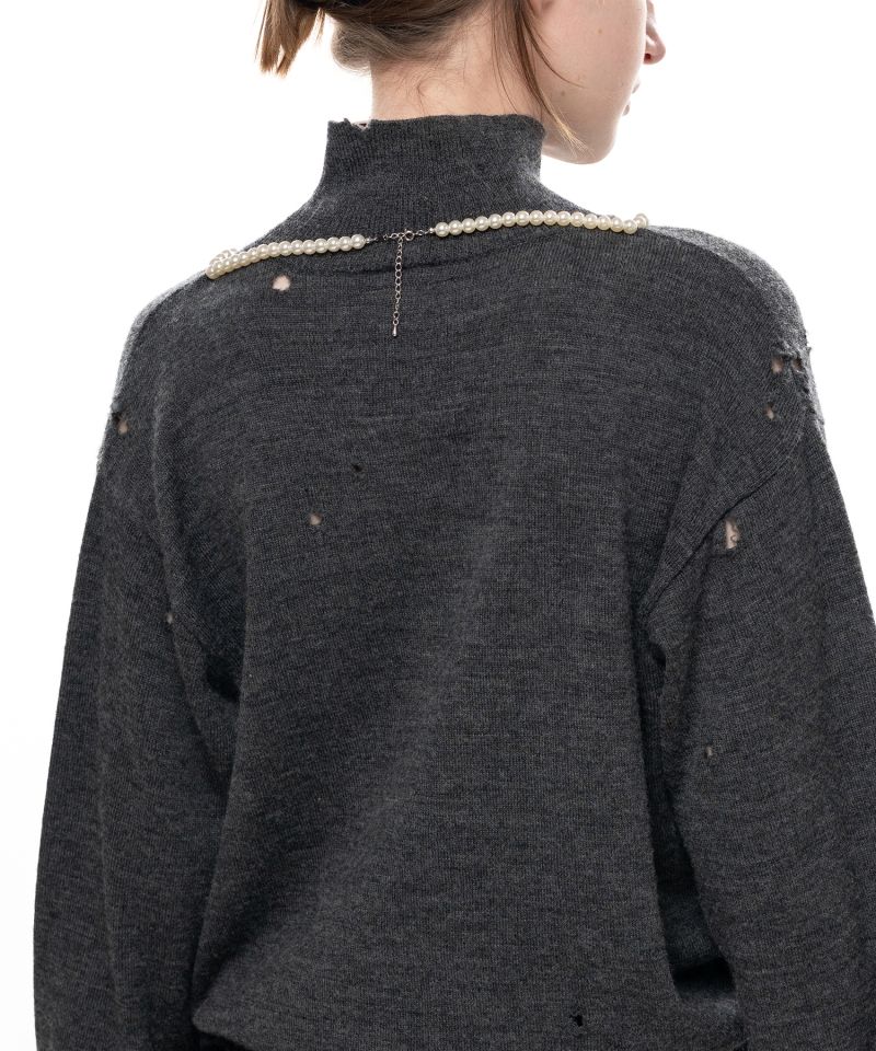 Pearl Distressed Knit Sweater