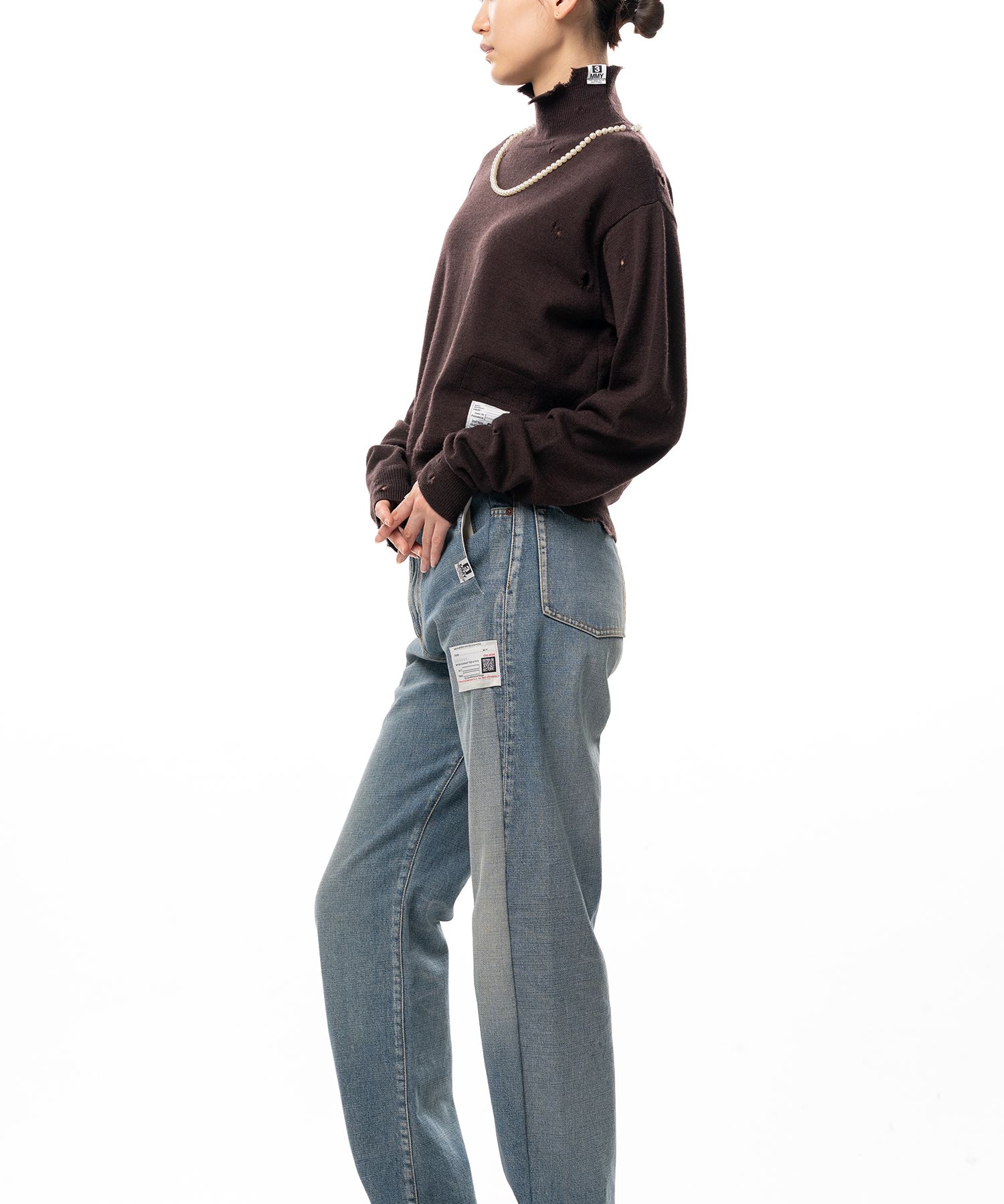 Pearl Distressed Knit Sweater