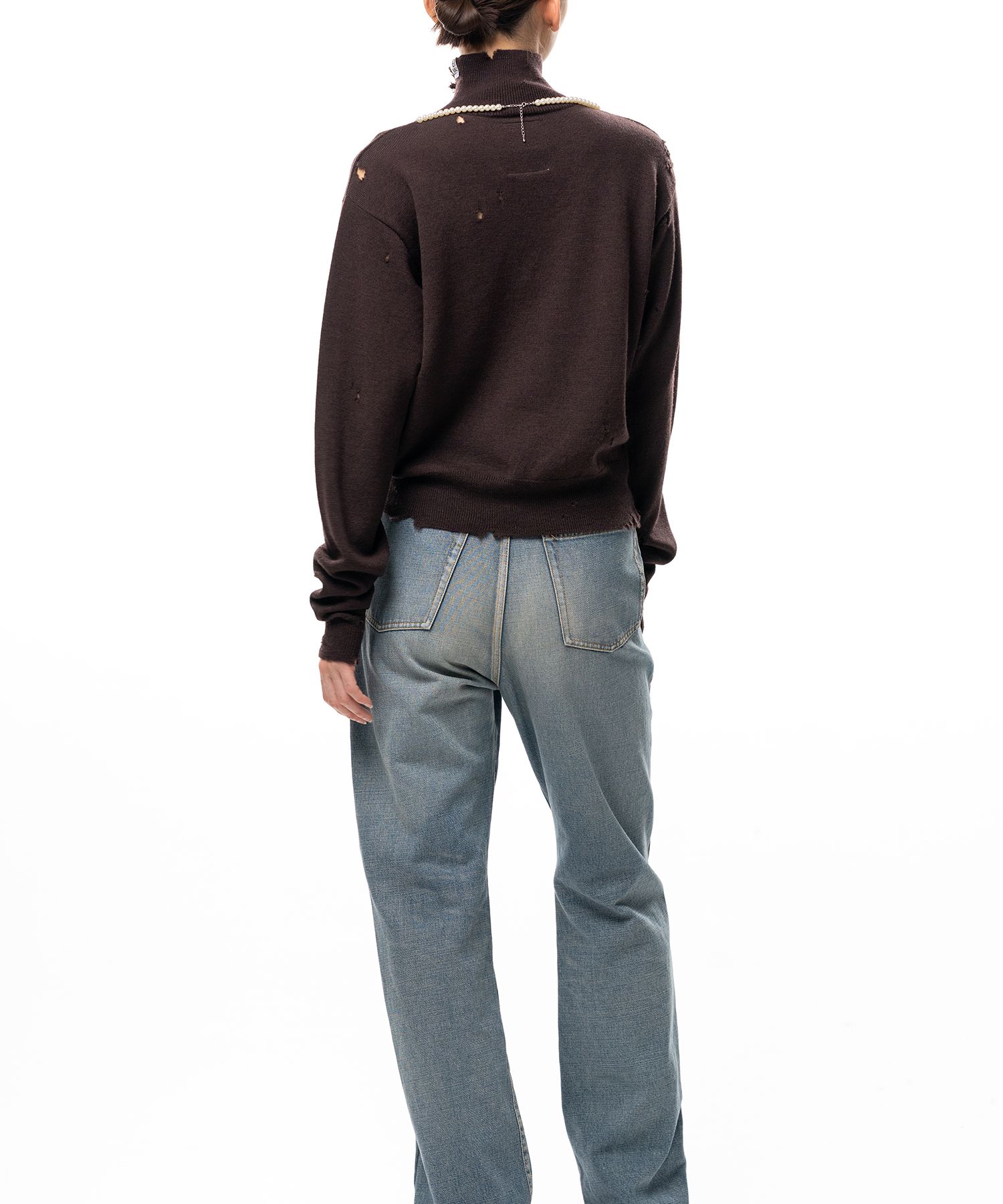 Pearl Distressed Knit Sweater