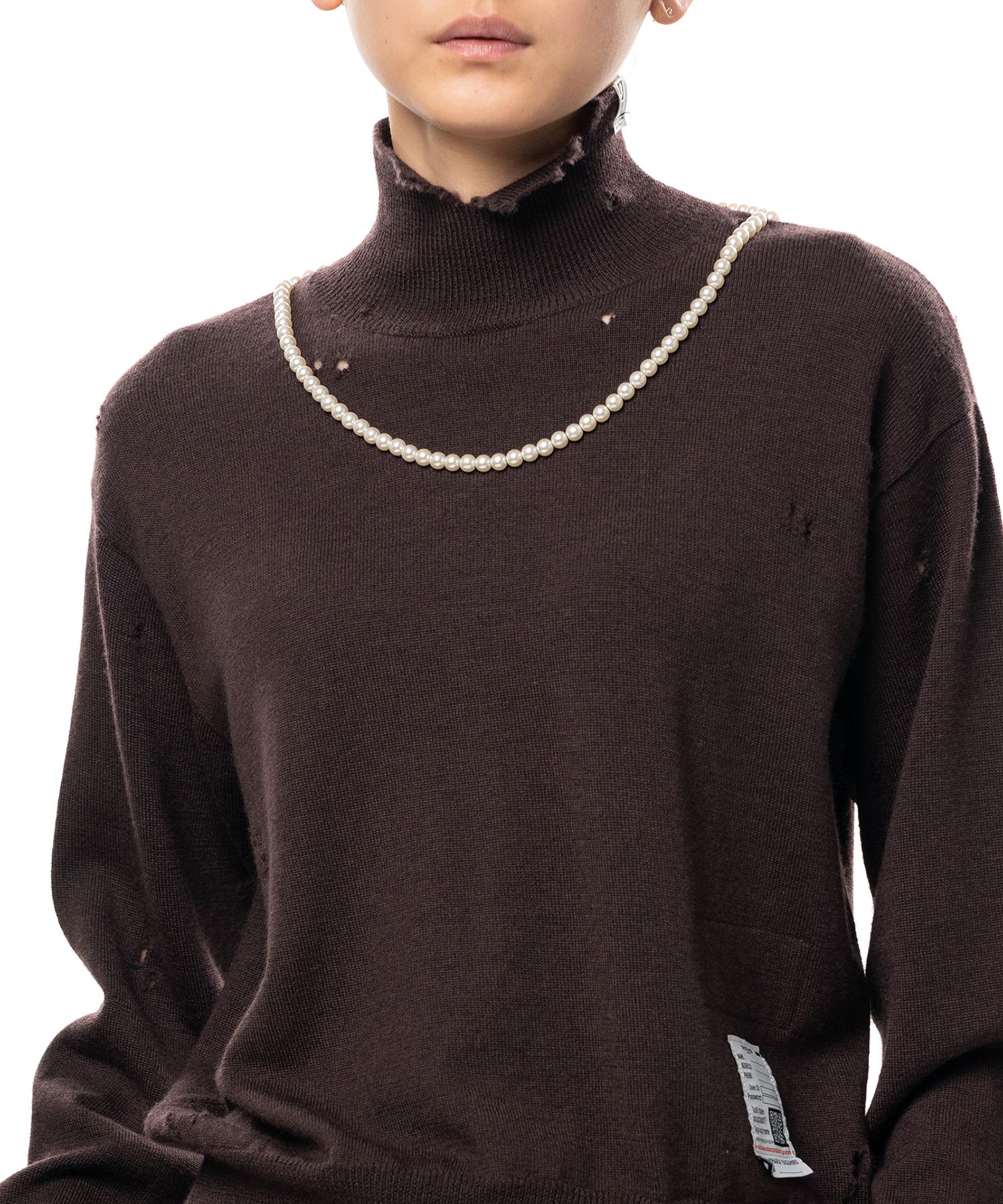 Pearl Distressed Knit Sweater
