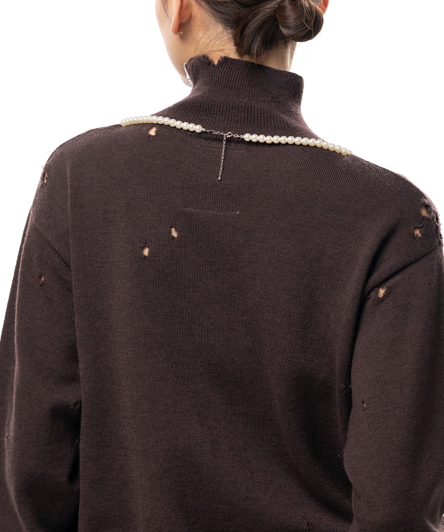 Pearl Distressed Knit Sweater