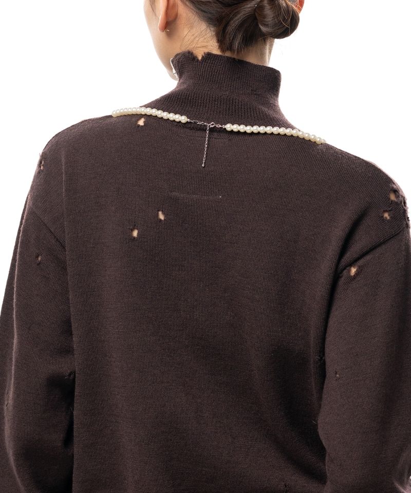 Pearl Distressed Knit Sweater
