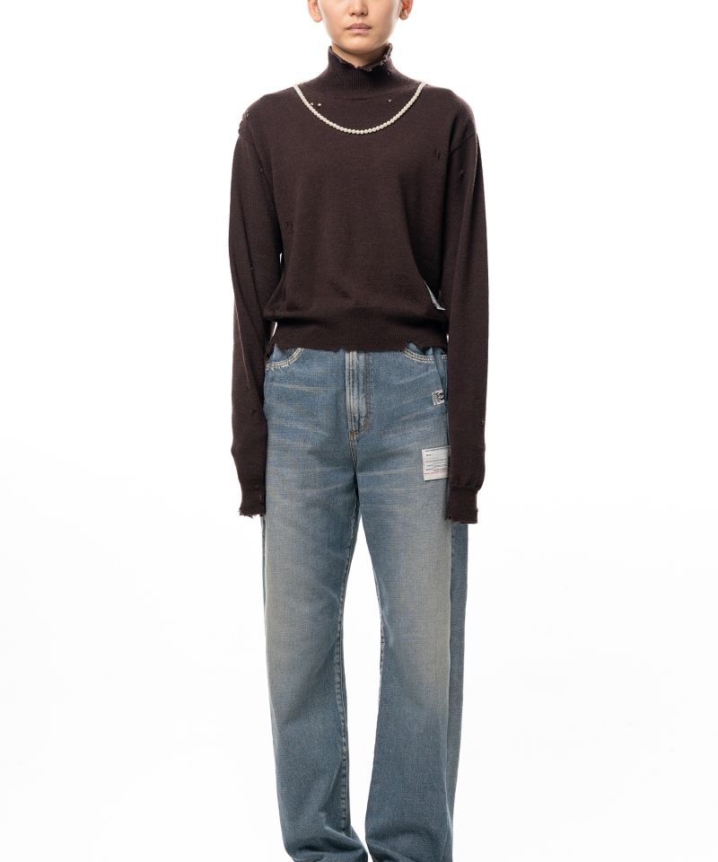Pearl Distressed Knit Sweater