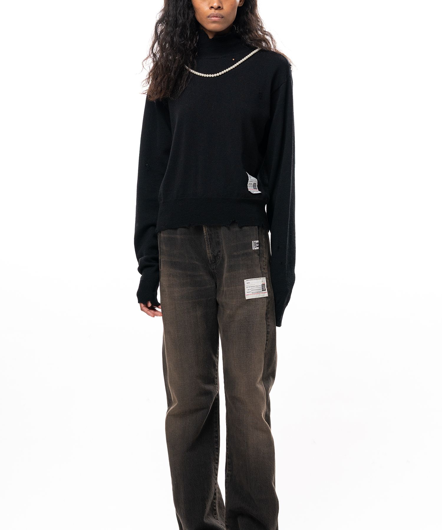 Pearl Distressed Knit Sweater