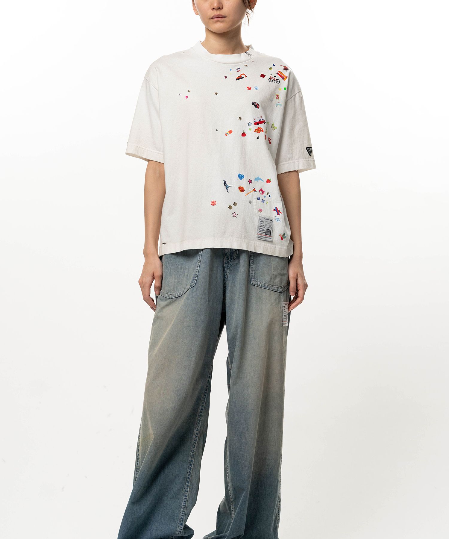 Kids Sticker Printed T-shirt