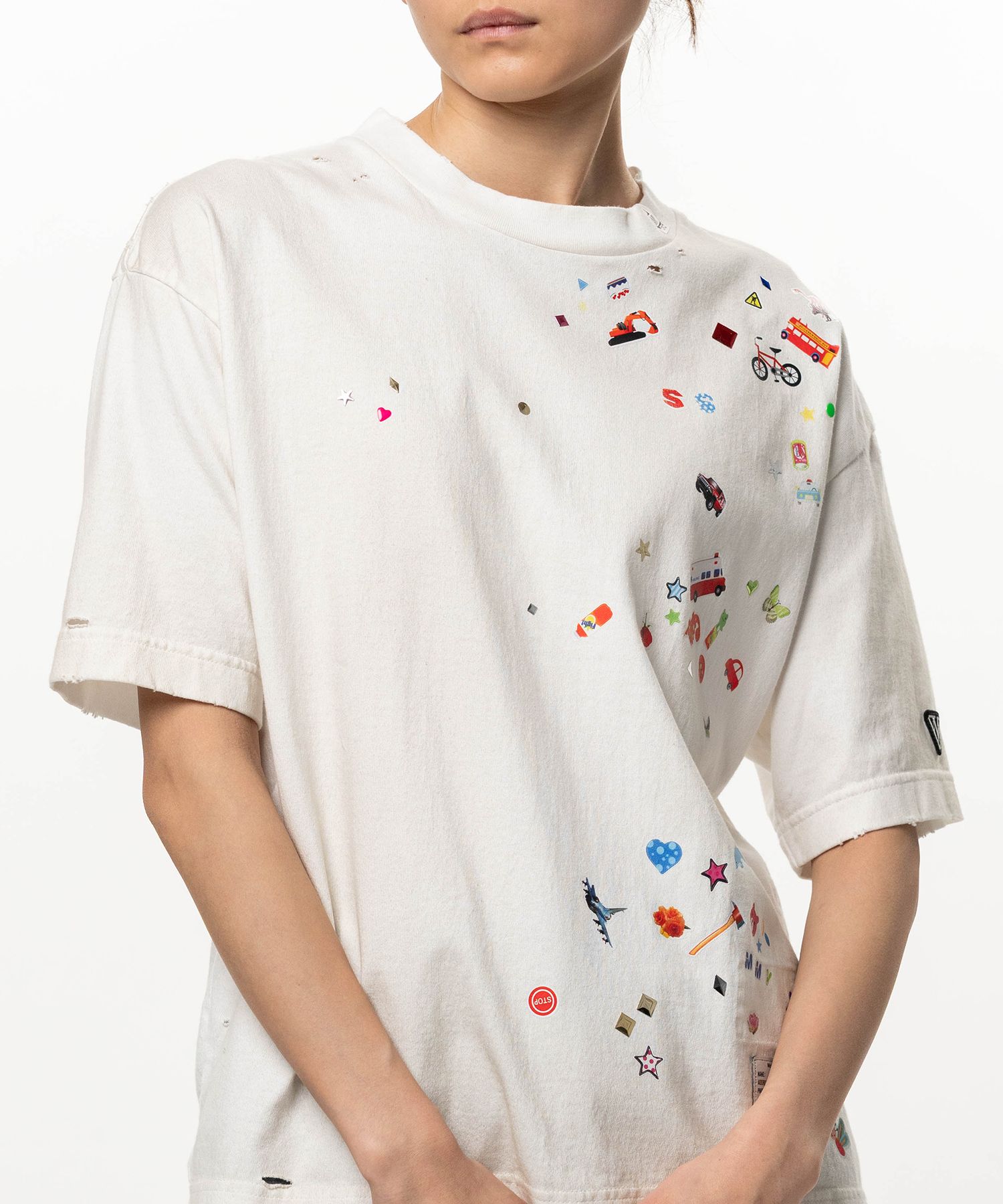 Kids Sticker Printed T-shirt