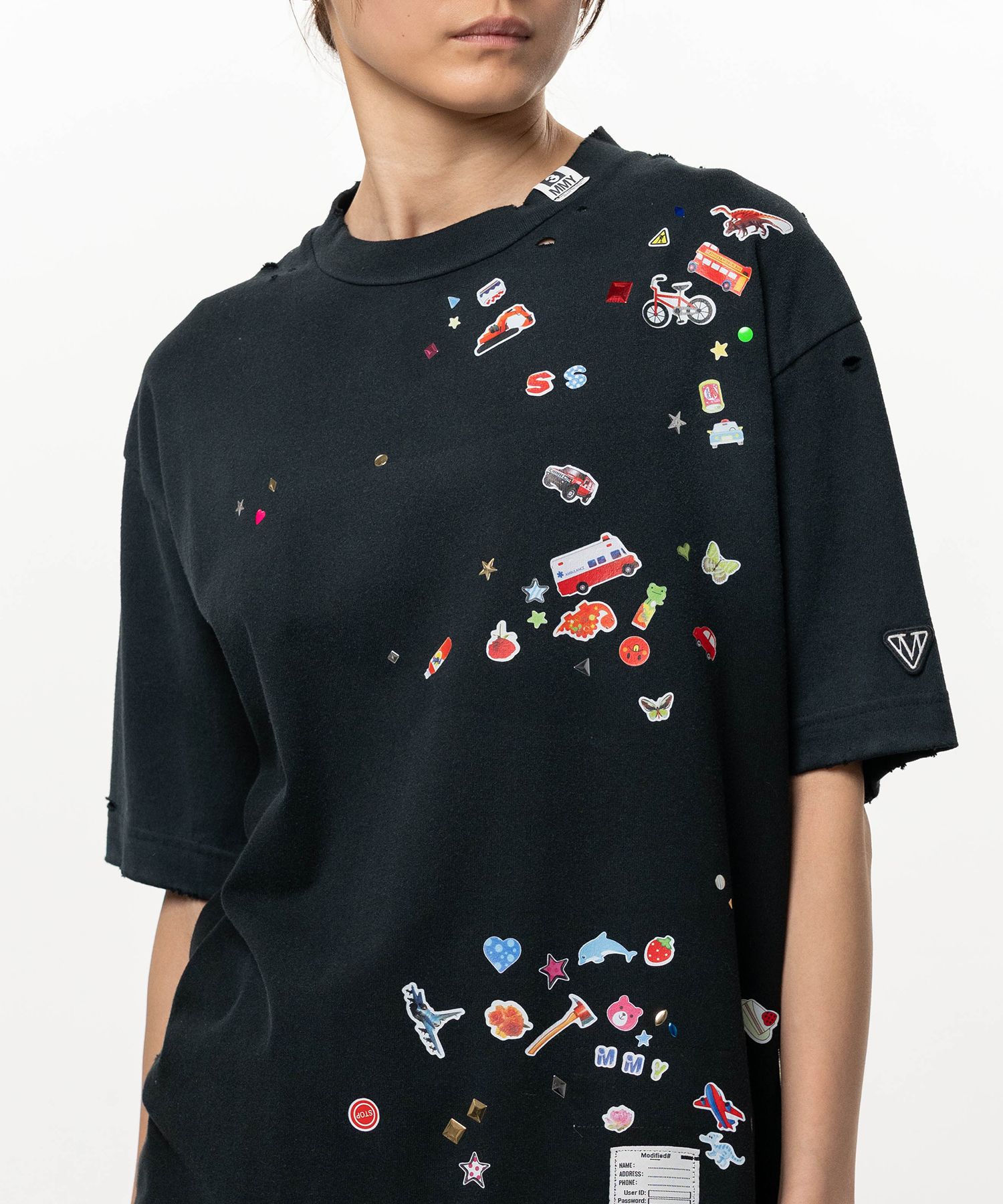 Kids Sticker Printed T-shirt