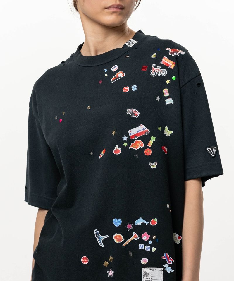 Kids Sticker Printed T-shirt