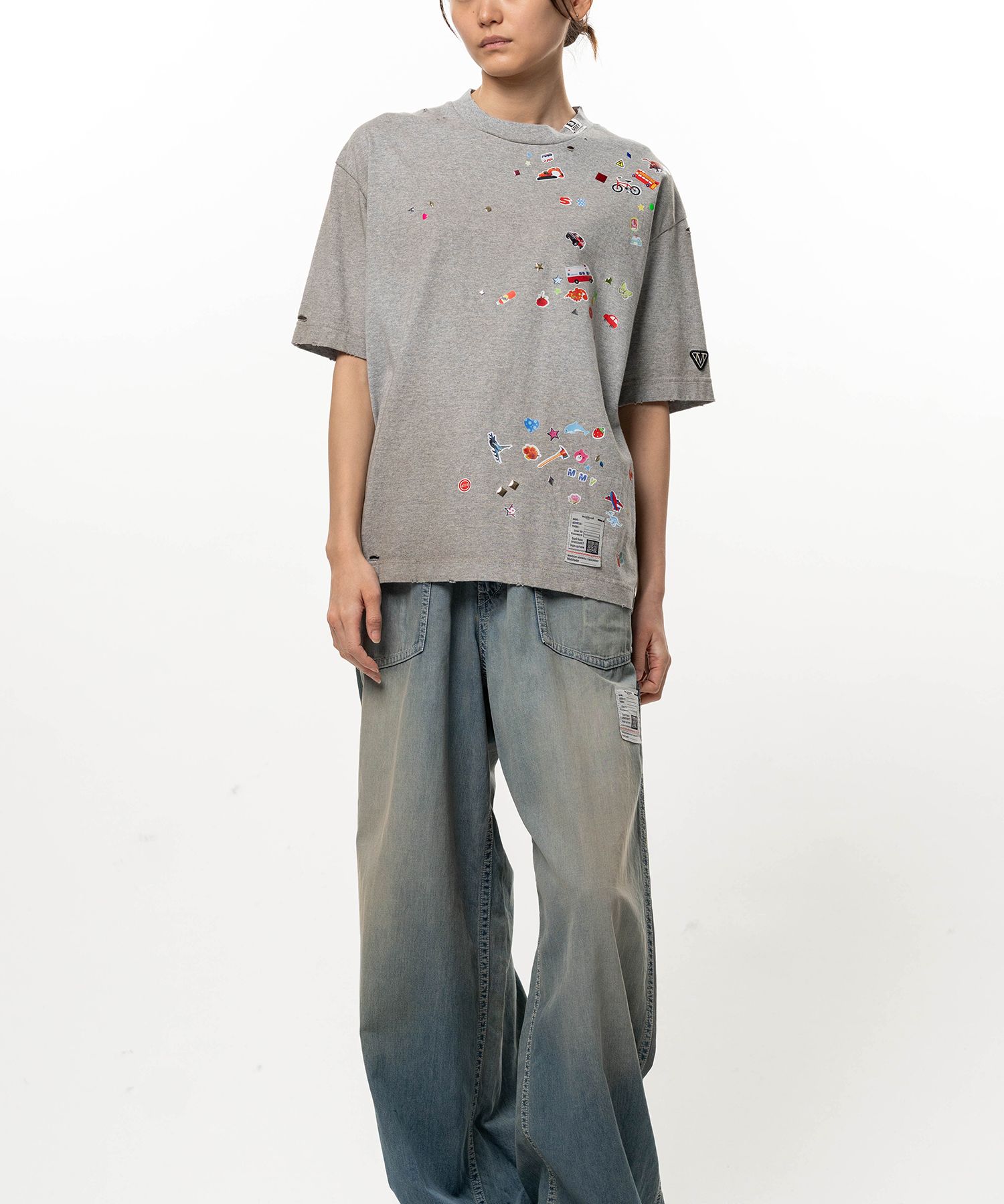 Kids Sticker Printed T-shirt