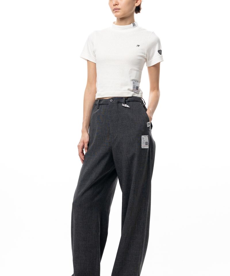 Mock Neck Cropped Short Sleeve T-shirt