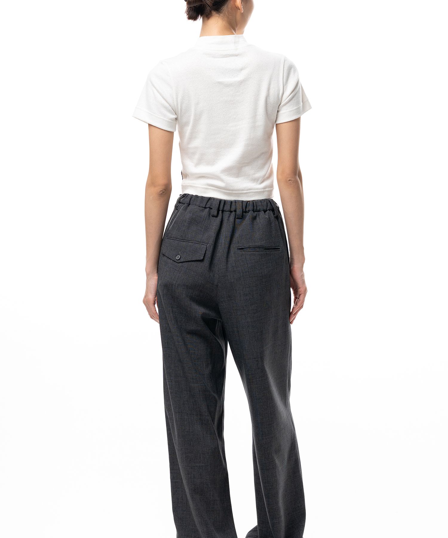 Mock Neck Cropped Short Sleeve T-shirt