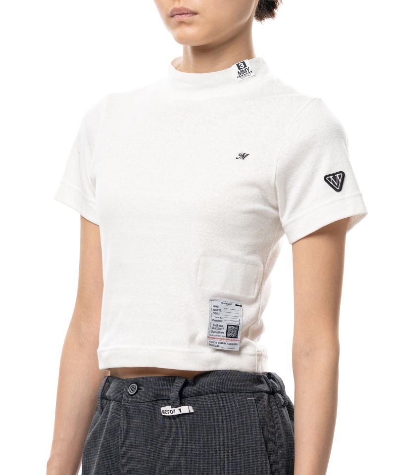 Mock Neck Cropped Short Sleeve T-shirt