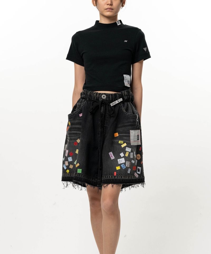 Mock Neck Cropped Short Sleeve T-shirt