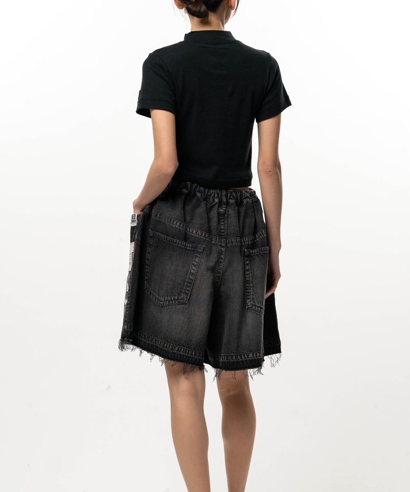 Mock Neck Cropped Short Sleeve T-shirt