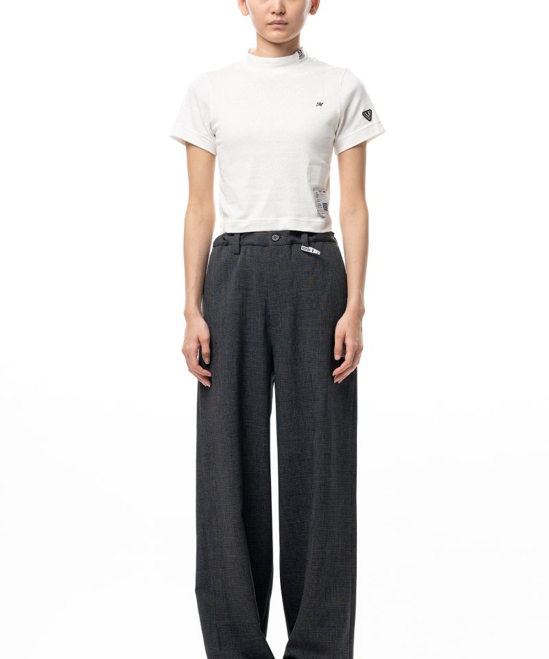 Mock Neck Cropped Short Sleeve T-shirt
