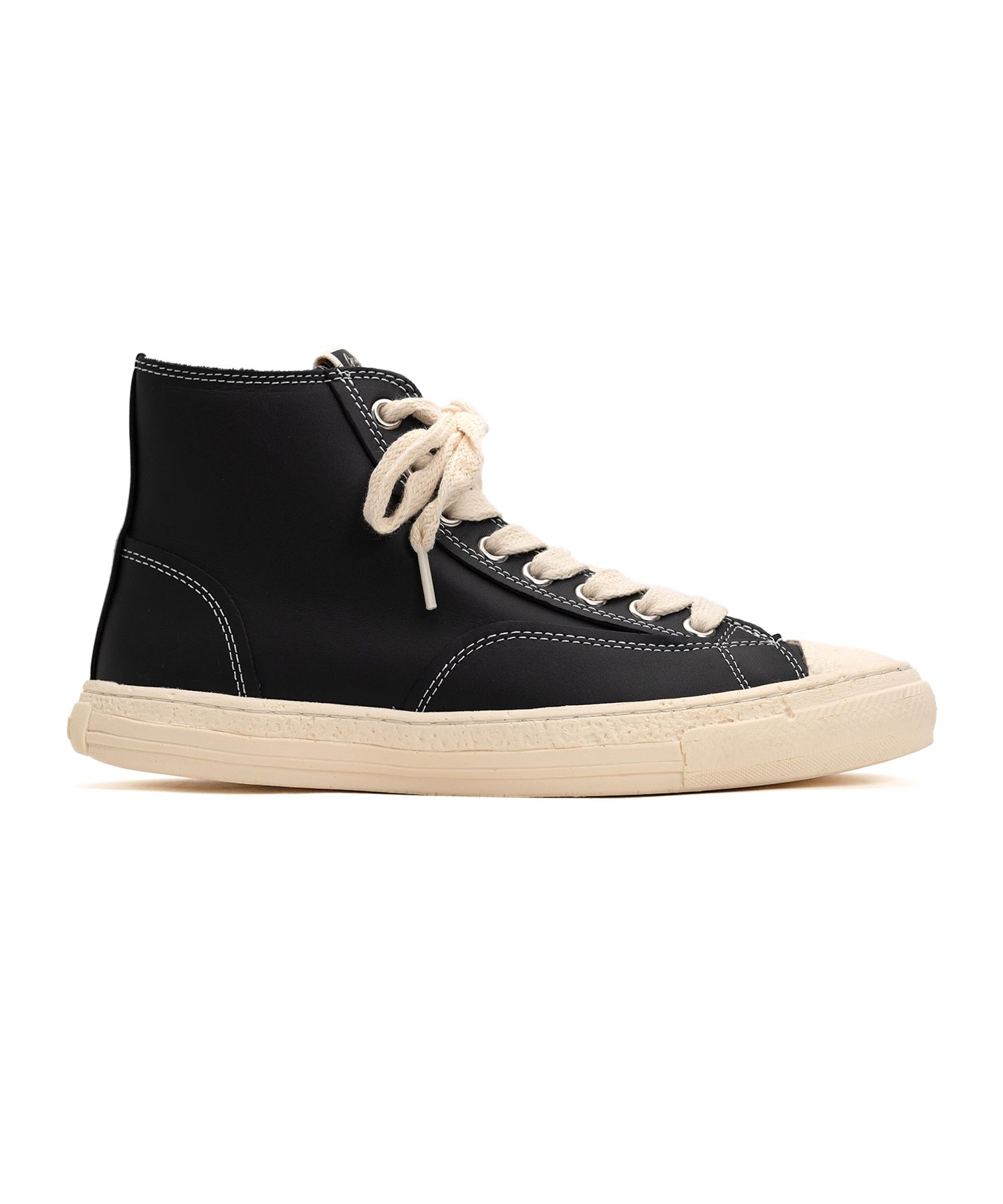 PAST Sole Leather High-top Sneaker