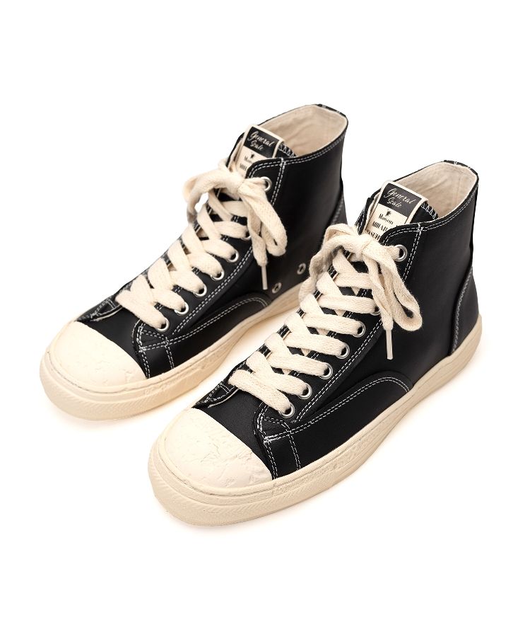 PAST Sole Leather High-top Sneaker
