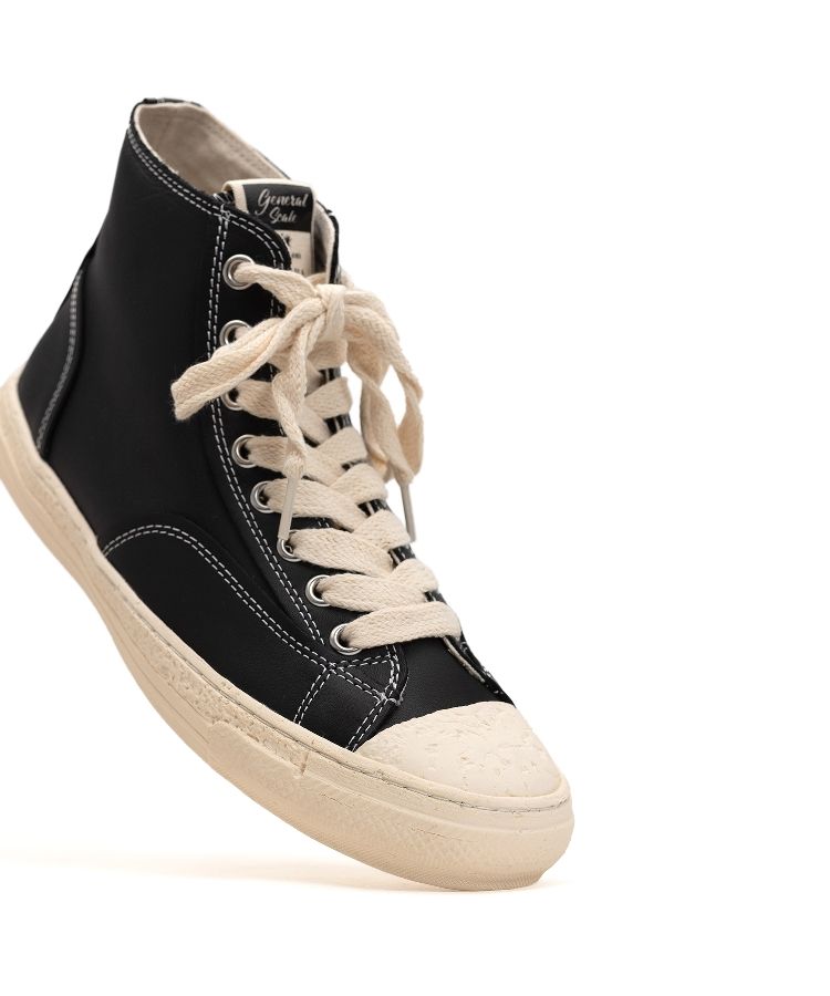 PAST Sole Leather High-top Sneaker