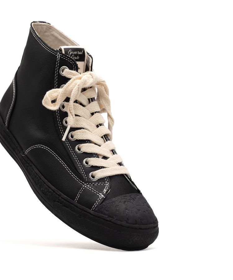 PAST Sole Leather High-top Sneaker