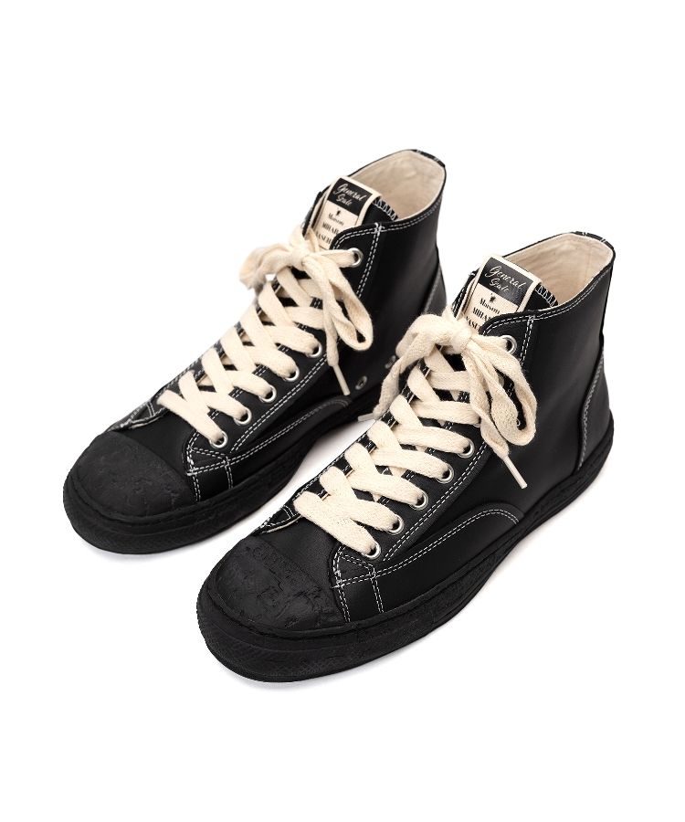 PAST Sole Leather High-top Sneaker