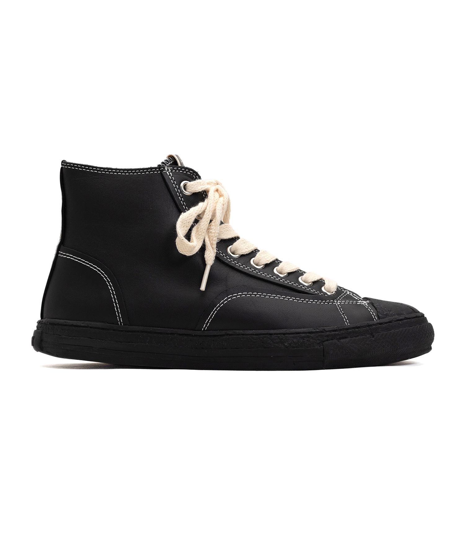 PAST Sole Leather High-top Sneaker