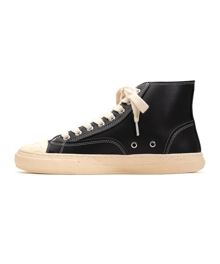 PAST Sole Synthetic Leather High-top Sneaker