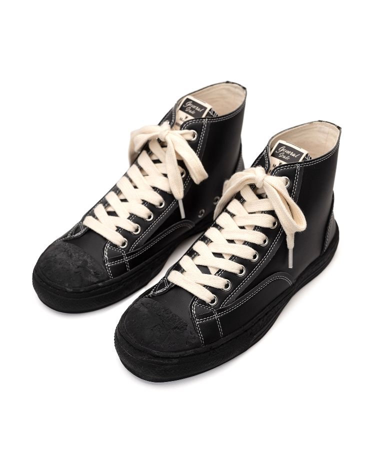 PAST Sole Synthetic Leather High-top Sneaker