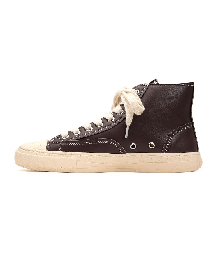 PAST Sole Synthetic Leather High-top Sneaker