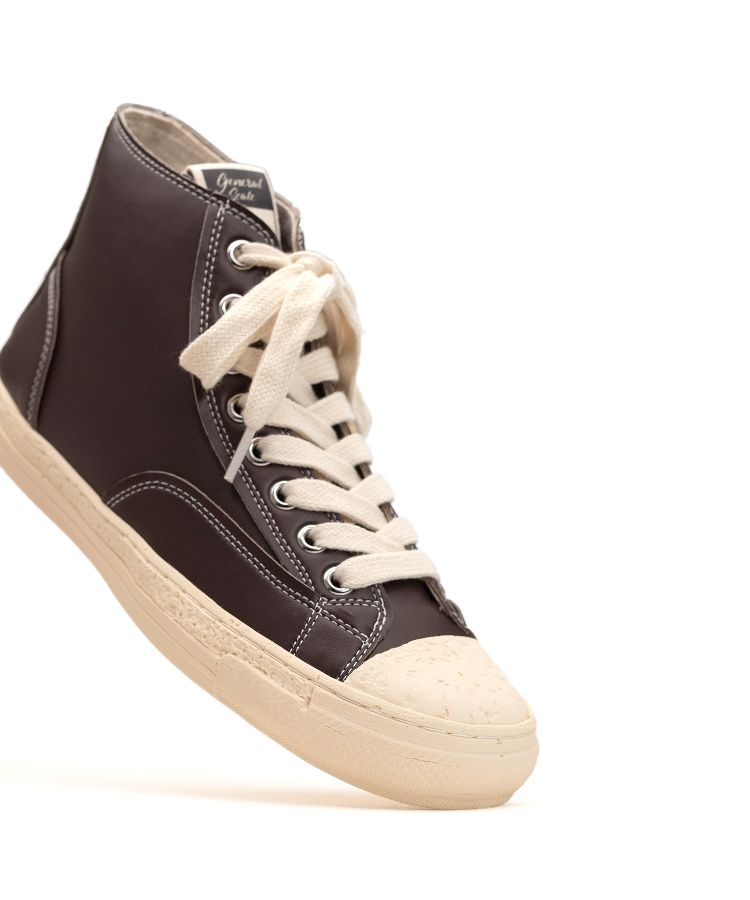 PAST Sole Synthetic Leather High-top Sneaker