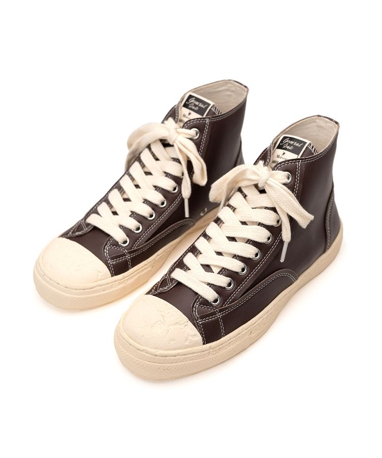 PAST Sole Synthetic Leather High-top Sneaker