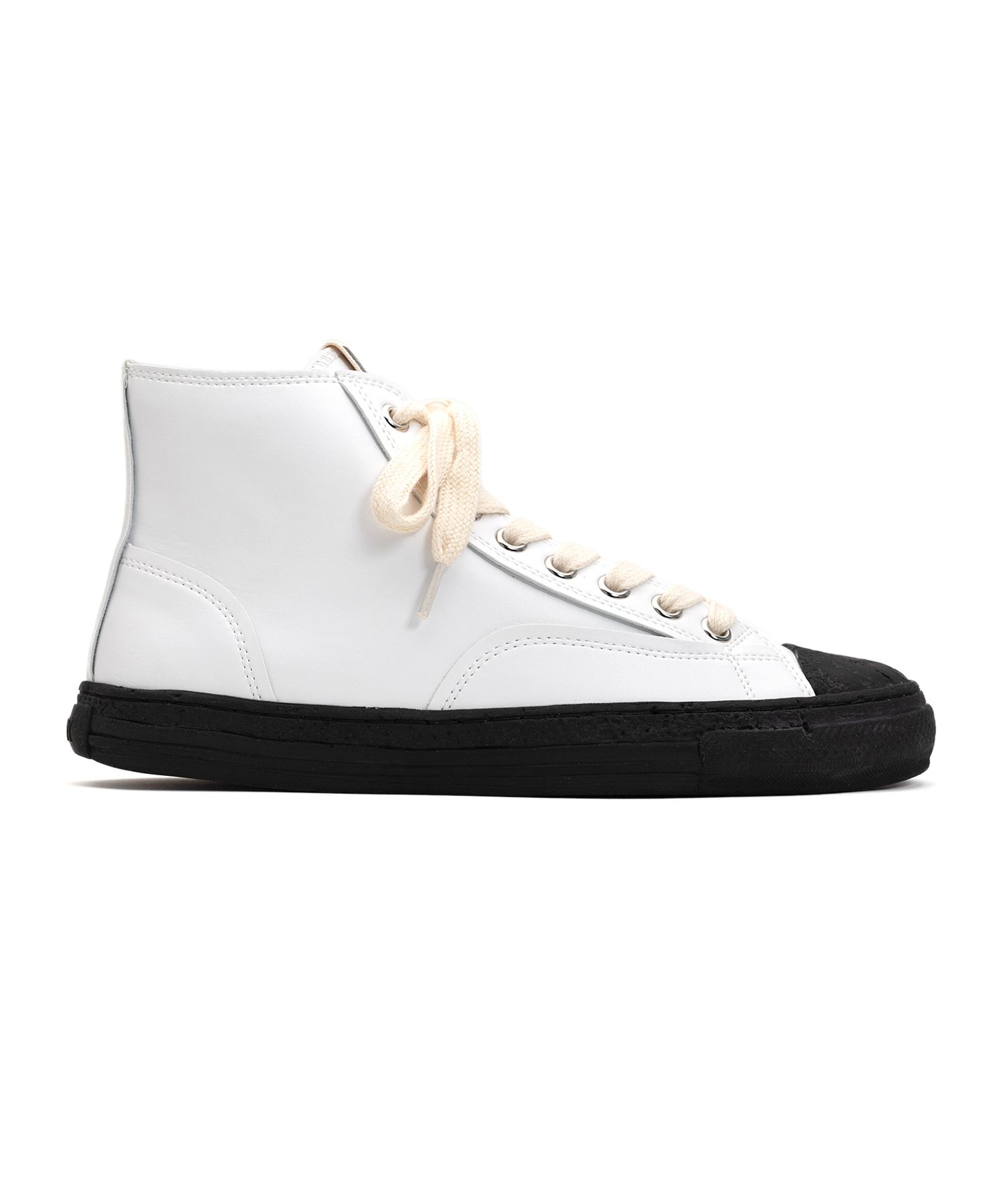 PAST Sole Synthetic Leather High-top Sneaker