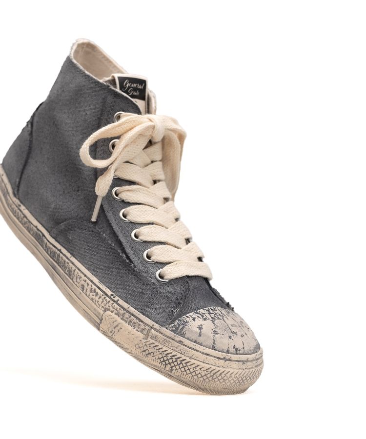PAST Sole Over-dyed Canvas High-top Sneaker