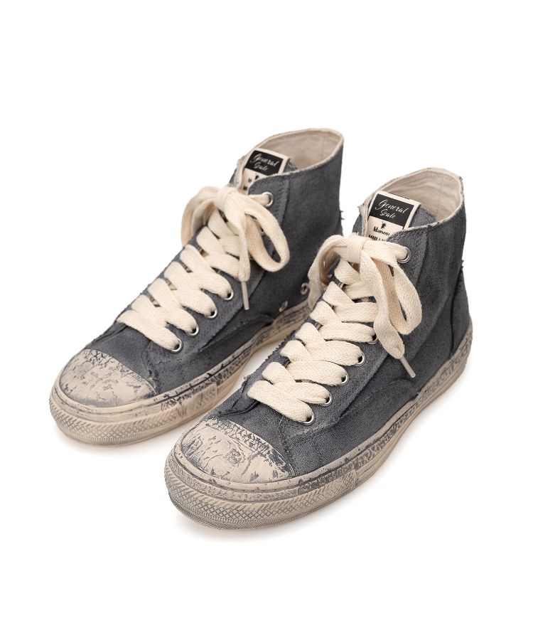 PAST Sole Over-dyed Canvas High-top Sneaker
