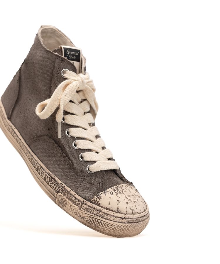 PAST Sole Over-dyed Canvas High-top Sneaker