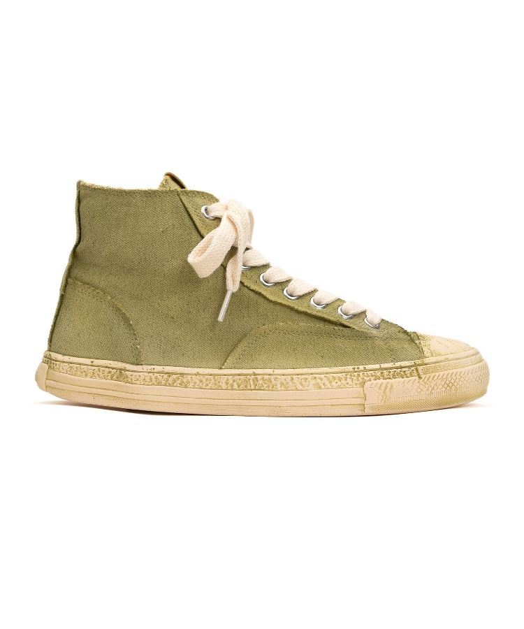 PAST Sole Over-dyed Canvas High-top Sneaker