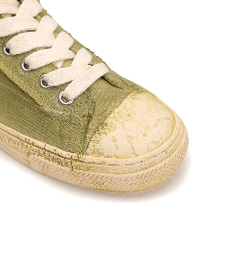 PAST Sole Over-dyed Canvas High-top Sneaker