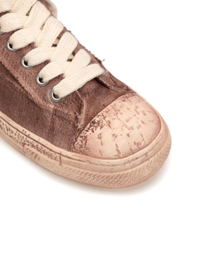 PAST Sole Over-dyed Canvas High-top Sneaker