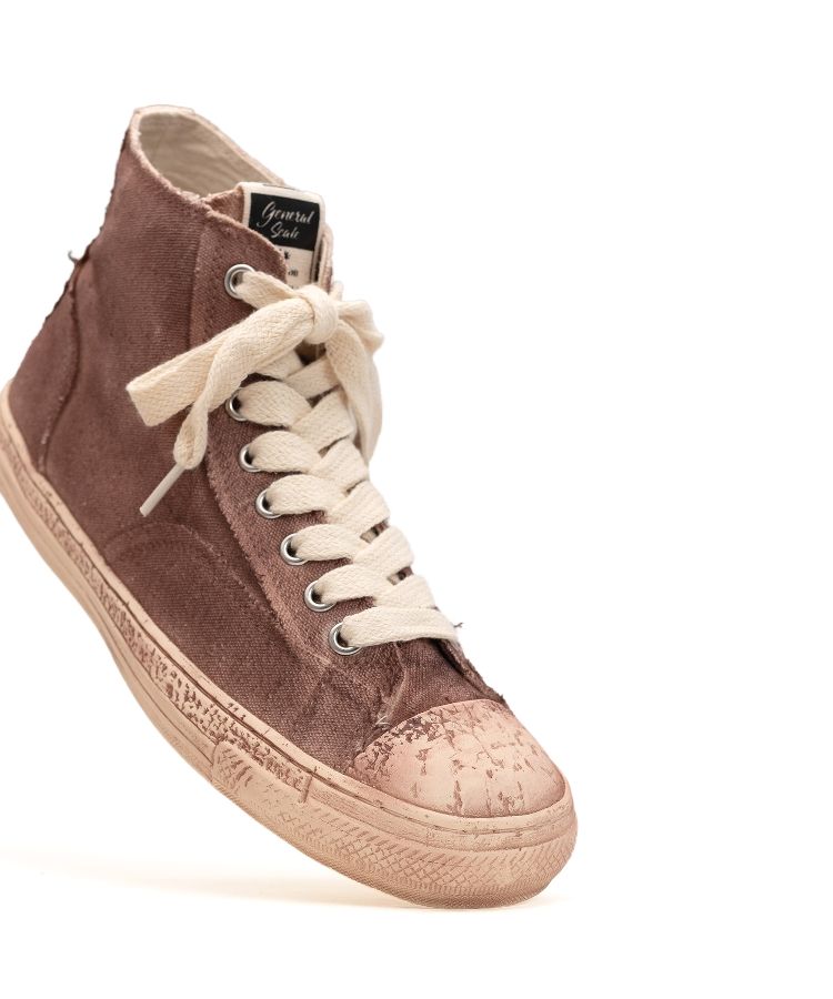 PAST Sole Over-dyed Canvas High-top Sneaker