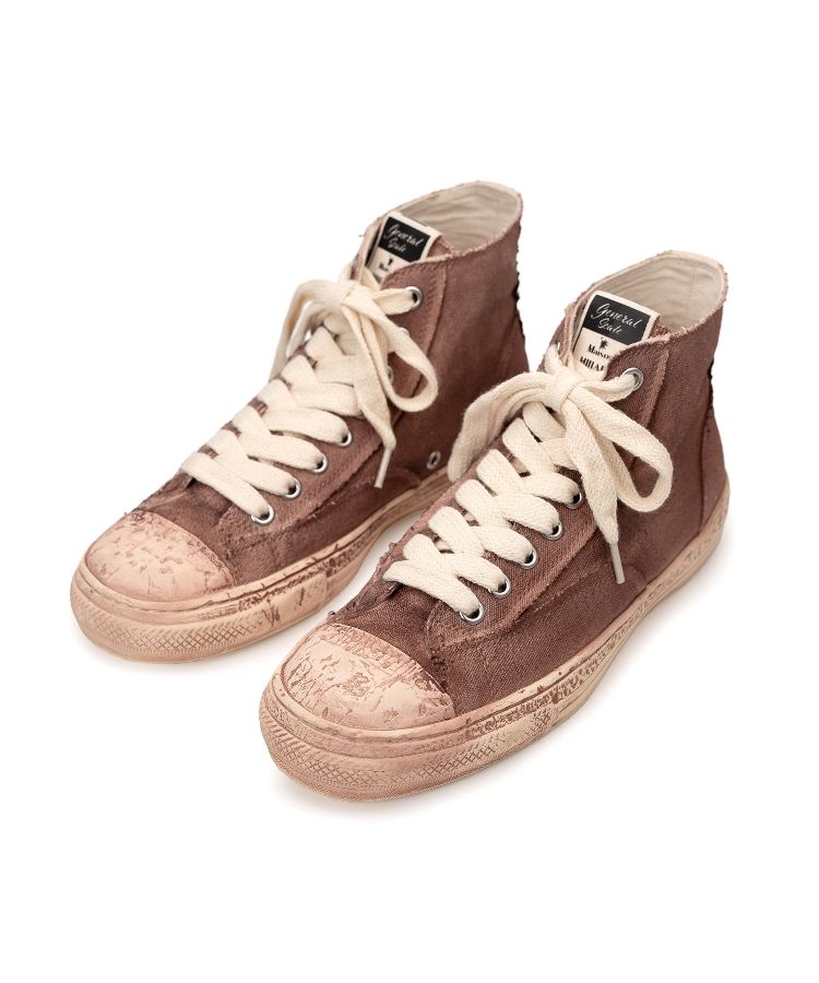 PAST Sole Over-dyed Canvas High-top Sneaker